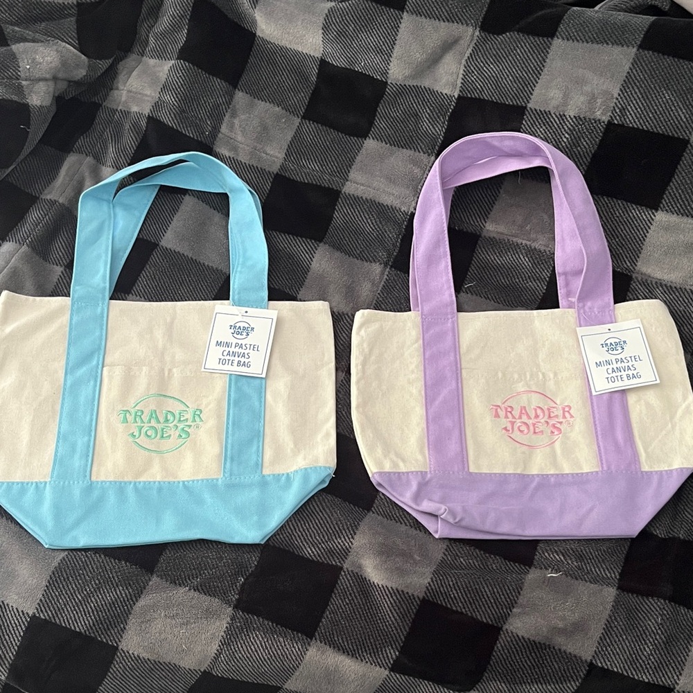 Trader Joe’s Tote Bag - Blue and Purple NWT